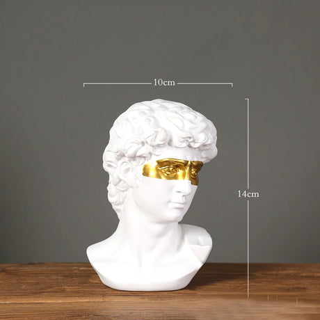 European Home Decoration David Head ResinStatues Statues Home Decor  Modern Abstract Art  Bust Sculpture Art Sketch Practice