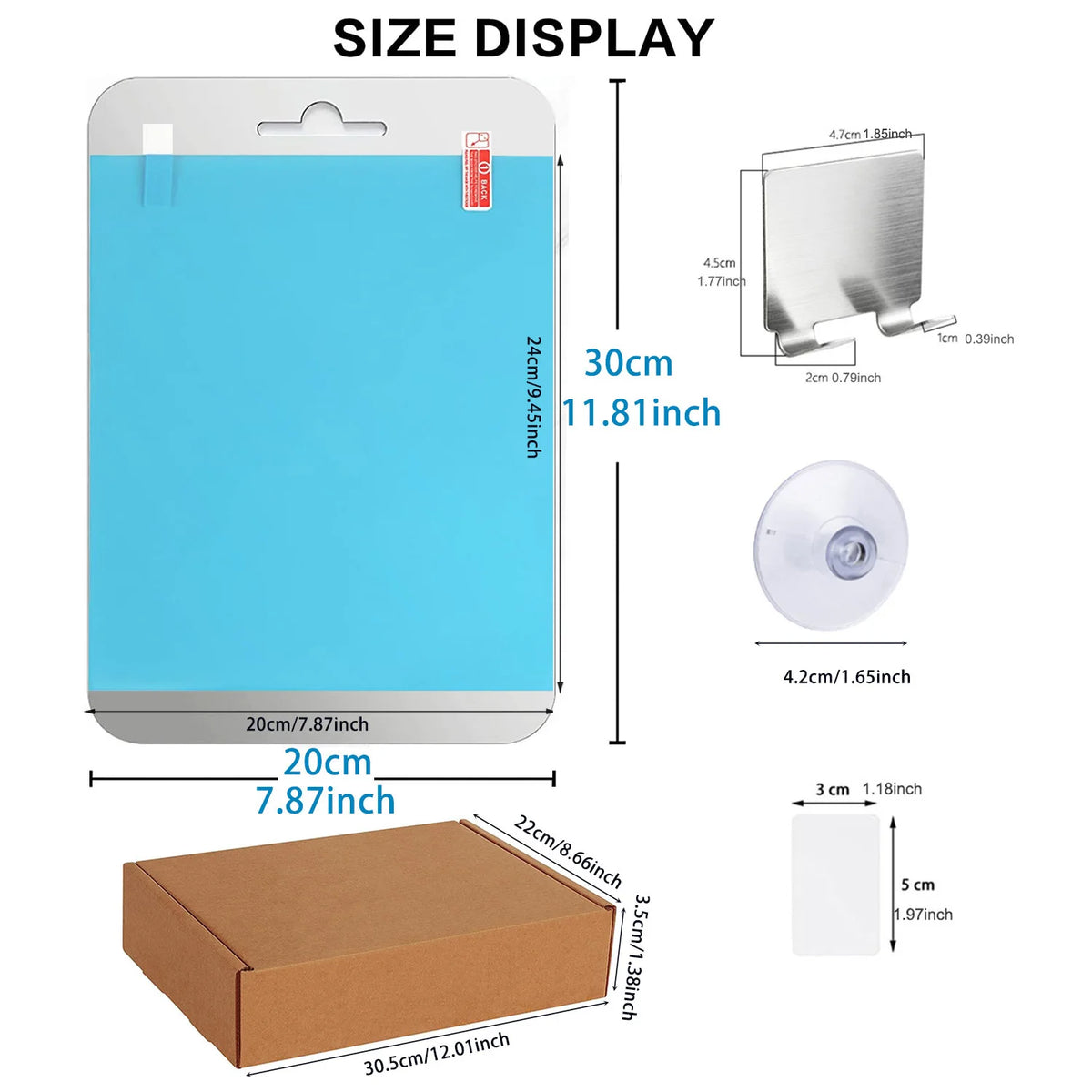 Big Size Acrylic Mirror Bathroom Tools Shower Shaving Washroom Accessories Fogless Fog Free Travel Mirror Unbreakable