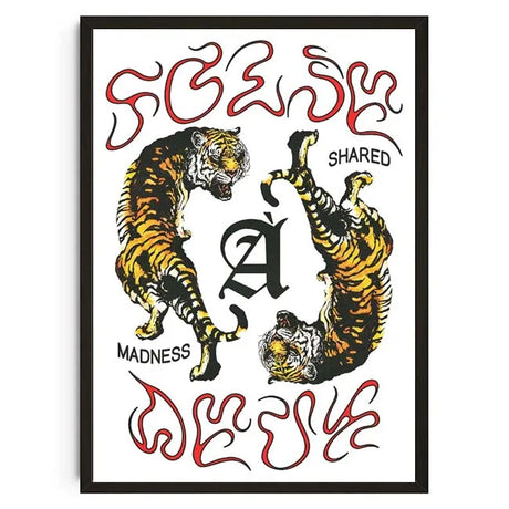 Vintage Abstract Animals Print Posters Mid Century Wall Art Canvas Painting Pictures for Living Room Bedroom Home Decor No Frame