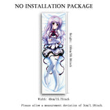 Anime Girl Dakimakura-Style Tapestry, White & Purple Uniform, Soft Bedroom Decor