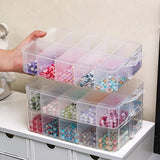 3-Layer Transparent Storage Box, Stackable Storage Box, Portable Craft Bead Plastic Box, Jewelry Storage Box, Storage Tray
