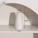 White Nordic Ceramic Flower Vase Retro Flower Bottle Creative Flower Arrangement Holder Simple Plant Pot Room Table Decor Mini
