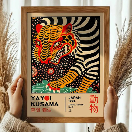Japanese Yayoi K_Kusama Abstract Canvas Prints Poster Japandi Vintage Animal Aesthetics Art Prints Bedroom Wall Art Home Decor