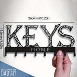 Decorative Metal Key Holder Wall Mounted Key Hooks Hanging Artwork Storage Rack Home Iron Art