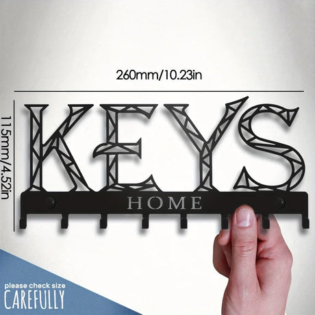 Decorative Metal Key Holder Wall Mounted Key Hooks Hanging Artwork Storage Rack Home Iron Art