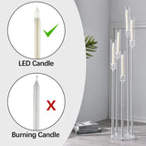 Clear Acrylic Floor Candelabra 5 Arm Tall Candlestick Holder for Wedding Table Centerpiece Ceremony Party Home Decoration 10PCS