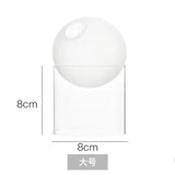 Mini Round Flower Vase Hydroponic Container Micro Landscape Glass Ecological Bottle Borosilicate Glass Bottle With Home Decorate