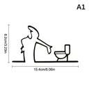 New La Linea Minimalist Line Art Car Sticker Bumper & Window Door Wall Decal With Cartoon Character Design Home Car Decoration
