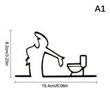 New La Linea Minimalist Line Art Car Sticker Bumper & Window Door Wall Decal With Cartoon Character Design Home Car Decoration