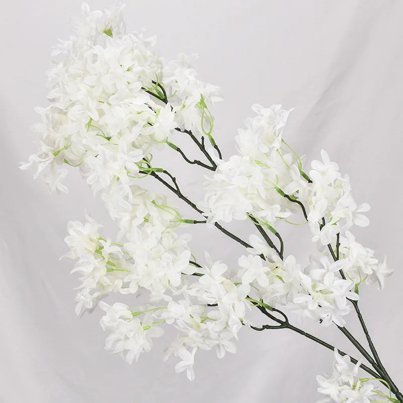 Artificial Lilac Flower 100cm Long Stem Silk Lilac Flower Cherry Blossom for Home Office Hotel Wedding Party Decor