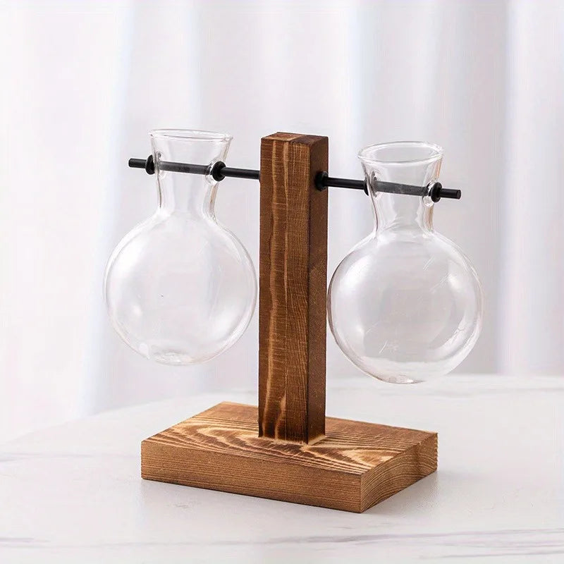 Hydroponic Glass Vase, Vintage Desktop Plant Terrarium Planter Bulb Water Planting Propagation Vase Planters Hydroponics Plants