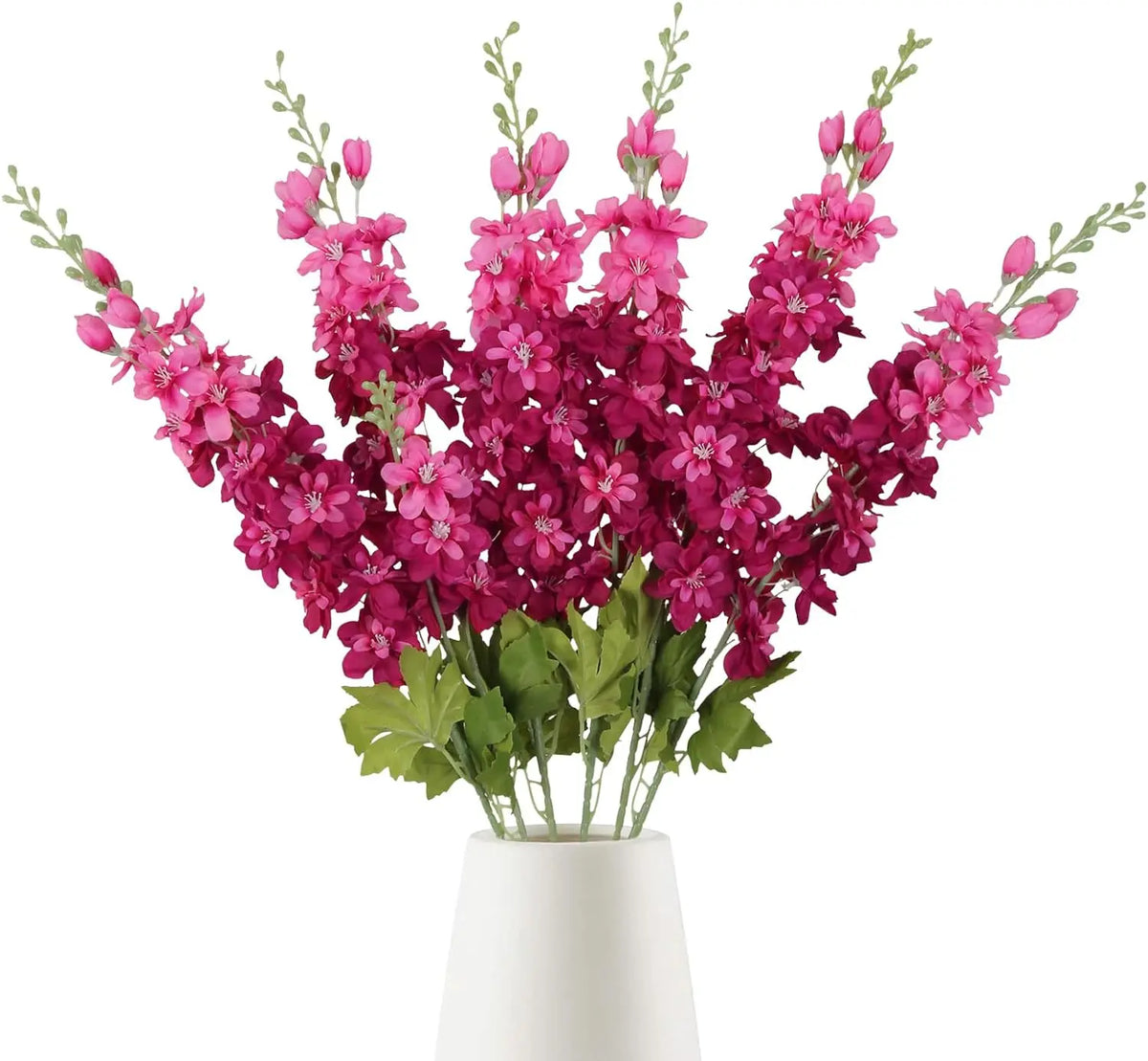 YeeNanee 6pcs Blue Delphinium Artificial Flowers Long Stem Larkspur for Wedding Centerpieces Floral Arrangements Home Vase Decor