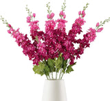 YeeNanee 6pcs Blue Delphinium Artificial Flowers Long Stem Larkspur for Wedding Centerpieces Floral Arrangements Home Vase Decor