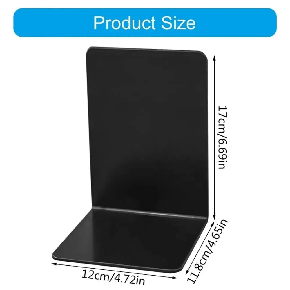 1/2Pcs L-Shaped Simple Bookend Thickened Decorative Desk Bookshelf with Anti-slip Design Plastic Book Stoppers Holders
