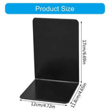 1/2Pcs L-Shaped Simple Bookend Thickened Decorative Desk Bookshelf with Anti-slip Design Plastic Book Stoppers Holders