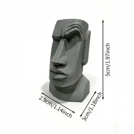 Raising eyebrows Moai statue - Easter Island avatar, eye-catching "Are you serious?" emoji desktop decoration ornament