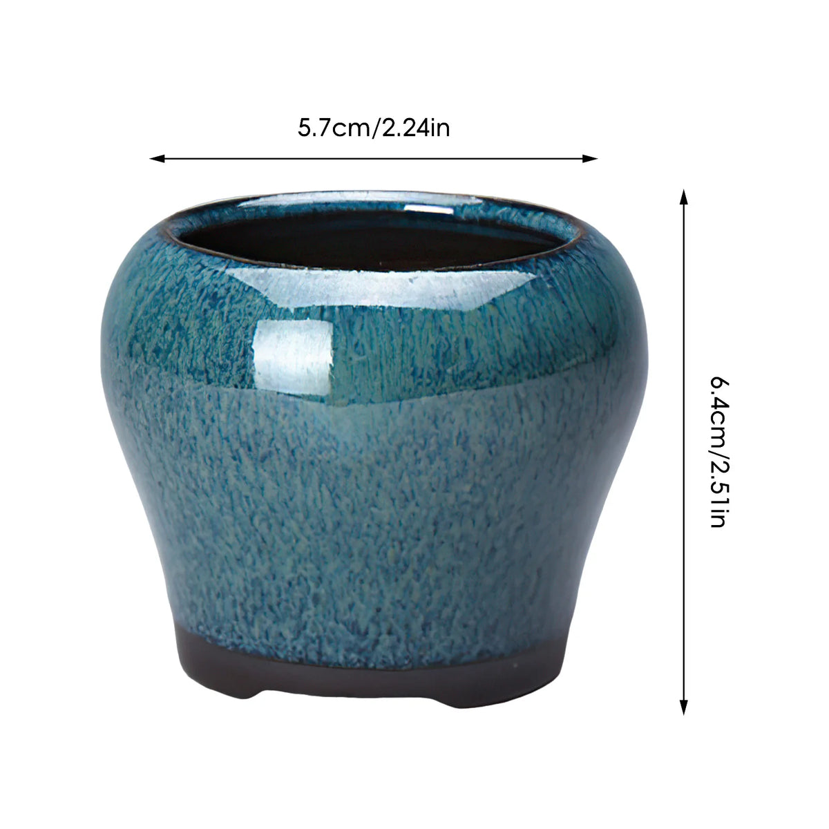 Chinese Style Bonsai Pots Breathable Stoneware Bonsai Pots With Holes Chinese Style Bonsai Flowerpot Ceramic Crafts for Garden