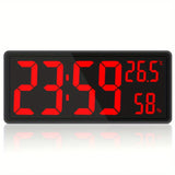 1PC Super Large Screen Wall Mount Clock, Hanging Stand Optional BIG BOWL Clock Living Room LED Digital Clock for Home Decor