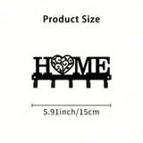 CIFBUY Iron Wall Art Metal Key Hook Home Entryway Organizer for Coats Hats Bags Decorative Hanging Decor Modern Rustic Accent