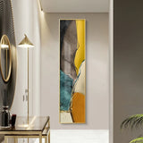 Modern Minimalist Golden Abstract Mural Wall Art, HD Canvas Print Poster, Suitable for Home, Living Room, Entrance Decoration