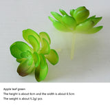 12pcs PVC Succulents Plants Green Faux Succulent Plant for Home Garden Small Bonsai Decor Flower Desktop Plants