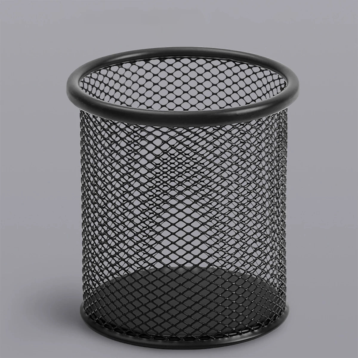 Multifunction Round/Square Pen Holder Office Desk Metal Mesh Pen Pot Cup Case Container Organiser Durable Pencil Case Stationery