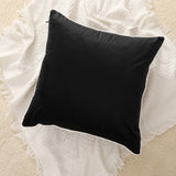 Modern Velvet Pillowcases for Living Room, Black & White Velour Cushion Covers, Sofa Decor, 45x45/50x50/30x50 cm
