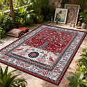 Bohemian Luxury Outdoor Carpet Flower Decoration Retro Style Living Room Rug Sofa Bedroom Easy Clean Washable Floor Mat Soft
