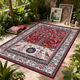 Bohemian Luxury Outdoor Carpet Flower Decoration Retro Style Living Room Rug Sofa Bedroom Easy Clean Washable Floor Mat Soft