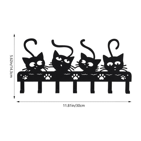 CIFBUY Iron Wall Art Metal Key Hook Home Entryway Organizer for Coats Hats Bags Decorative Hanging Decor Modern Rustic Accent