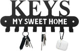 Decorative Metal Key Holder Wall Mounted Key Hooks Hanging Artwork Storage Rack Home Iron Art