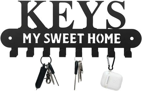 Decorative Metal Key Holder Wall Mounted Key Hooks Hanging Artwork Storage Rack Home Iron Art