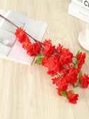 1pc Pink Artificial Peach Blossom Branch Home Wedding Party Landscape DIY Decoration Cherry Blossom Silk Flower Tree Decoration