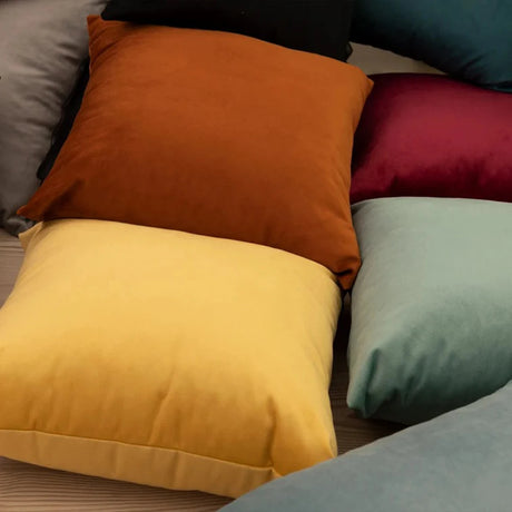 Velvet Cushion Cover Solid Color Throw Pillow Covers for Living Room Sofa Decorative Pillow Home Decor Pillowcase