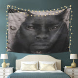 VIKAMA Bohemian Style Black Cat Tapestry Personalized Bedroom Background Warm Bedhead Decoration Room Wall Decoration
