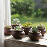 Chinese Style Bonsai Pots Breathable Stoneware Bonsai Pots With Holes Chinese Style Bonsai Flowerpot Ceramic Crafts for Garden