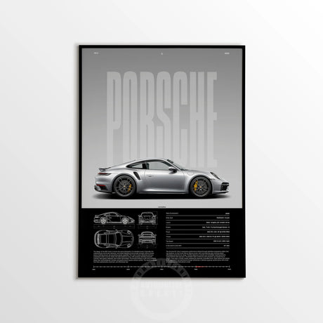 Minimalist 911 Turbo GT3-RS GT4 RS Hyper Car Sports Car Supercar Poster Canvas Painting Motosport Wall Art Pictures Home Decor