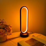 1PC Lamp Bedroom Ring Lamp Living Room Three-color Dimming Bedside Lamp LED Night Light