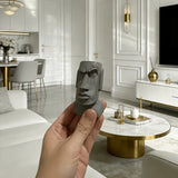 Raising eyebrows Moai statue - Easter Island avatar, eye-catching "Are you serious?" emoji desktop decoration ornament