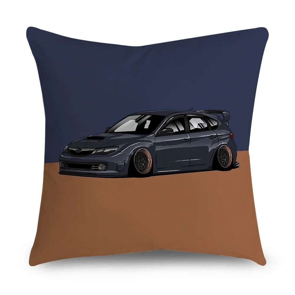 New Sports Car Cushion Cover Full Body Cartoon Pattern Pillow Case for Home Sofa Car Decor Pillowcase 45cm*45cm