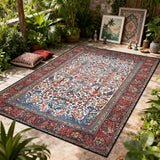 Bohemian Luxury Outdoor Carpet Flower Decoration Retro Style Living Room Rug Sofa Bedroom Easy Clean Washable Floor Mat Soft