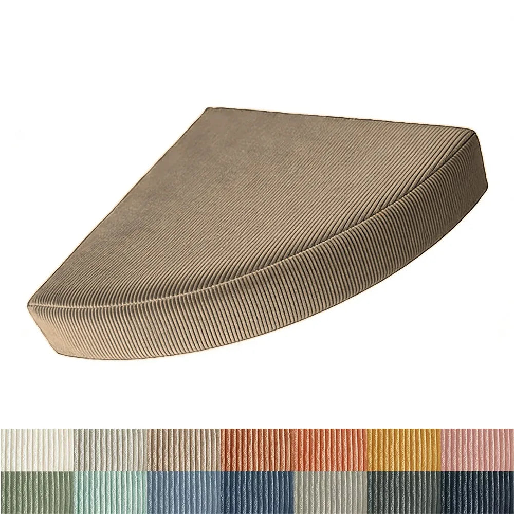 Custom Corduroy Corner Floor Cushion Right Angled Fan-Shaped Cushion Meditation Floor Pillows Cushion Yoga Cushions Seating Pads