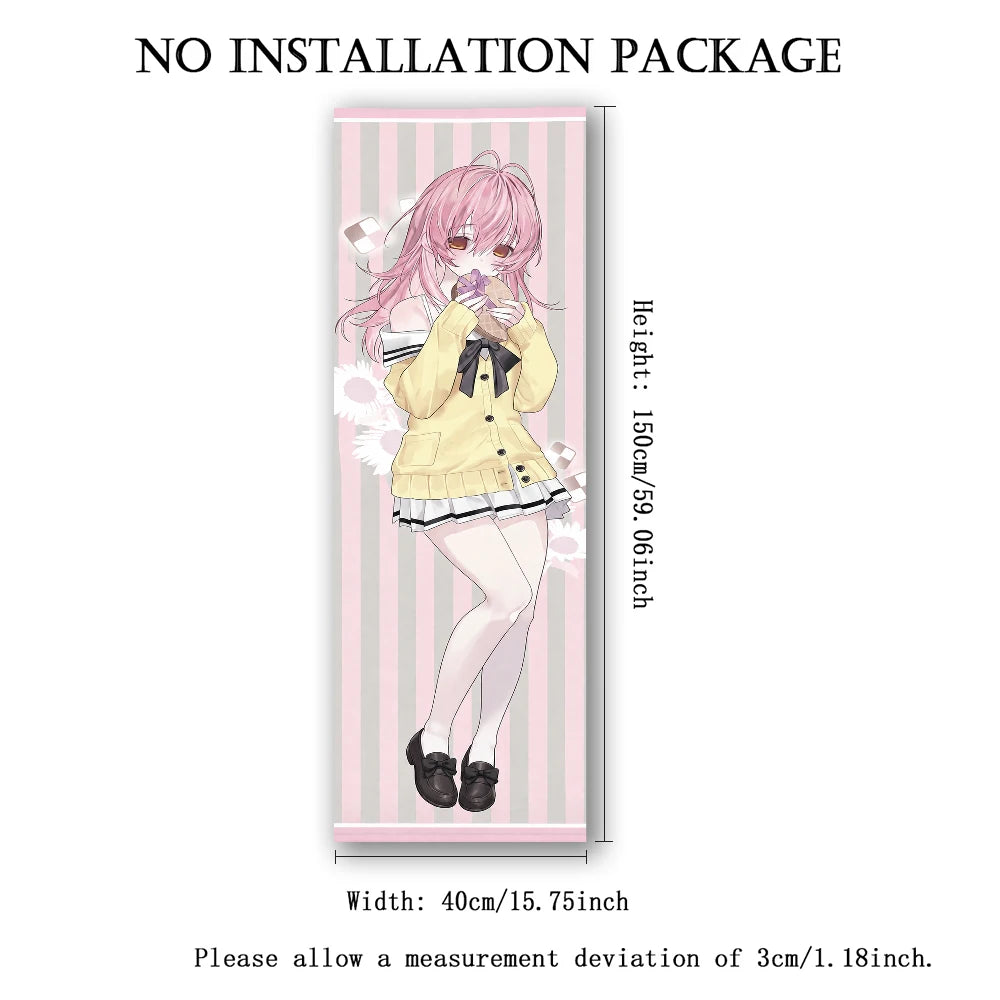 YOU and ME and HER A Love Story Two Anime Girls Tapestry Galgame Wall Hanging