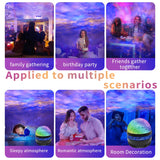 Northern Lights Starry Sky Projector LED Night Light with Remote Control USB A Variety of Styles for Home Bedroom Party Decor