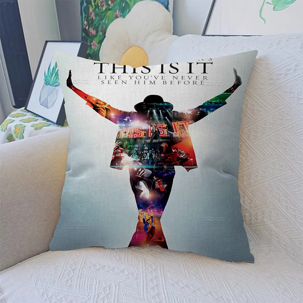 Musicians And Singers Michael Jackson Personalized Picture Text Home Decorative Pillows Household Gifts 45x45cm