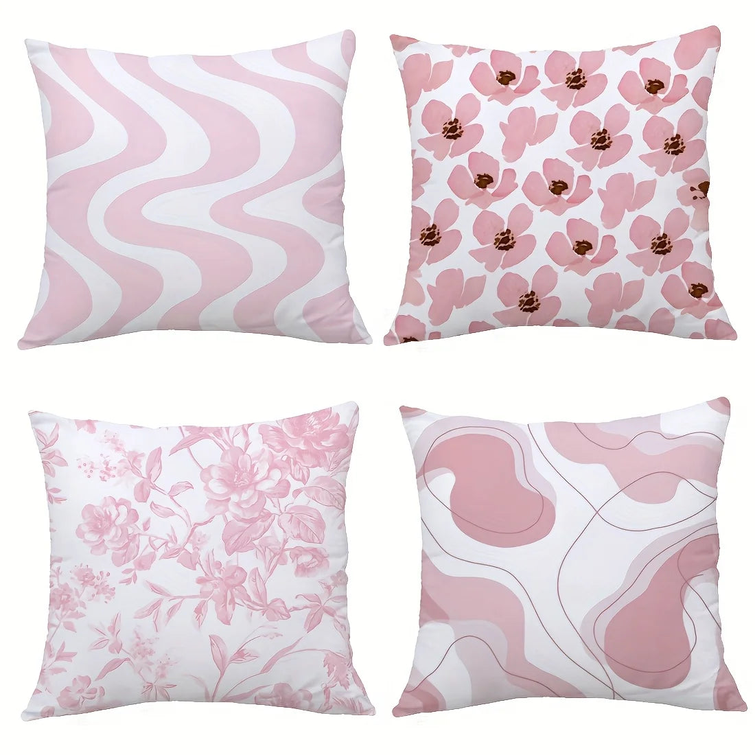 Vibrant Geometric Stripe Pillow Covers, Machine Washable with Zip Closure | Ideal for Living Room Sofa & Bedroom Decor