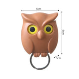 Animal Cartoon Owl Keychain Magnetic Key Hook Auto Blink Cute No Punch Storage Hook Kitchen Home Wall Decor