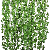 Artificial Green Ivy Leaf Rattan Creeper Leaves Vine Hanging Garland DIY Fake Flowers Plants for Garden Wedding Party Home Decor