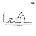 New La Linea Minimalist Line Art Car Sticker Bumper & Window Door Wall Decal With Cartoon Character Design Home Car Decoration