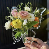 2pcs Butterfly Vase Centerpieces – Clear Acrylic Bud for Holidays, Weddings & Flower Arranging